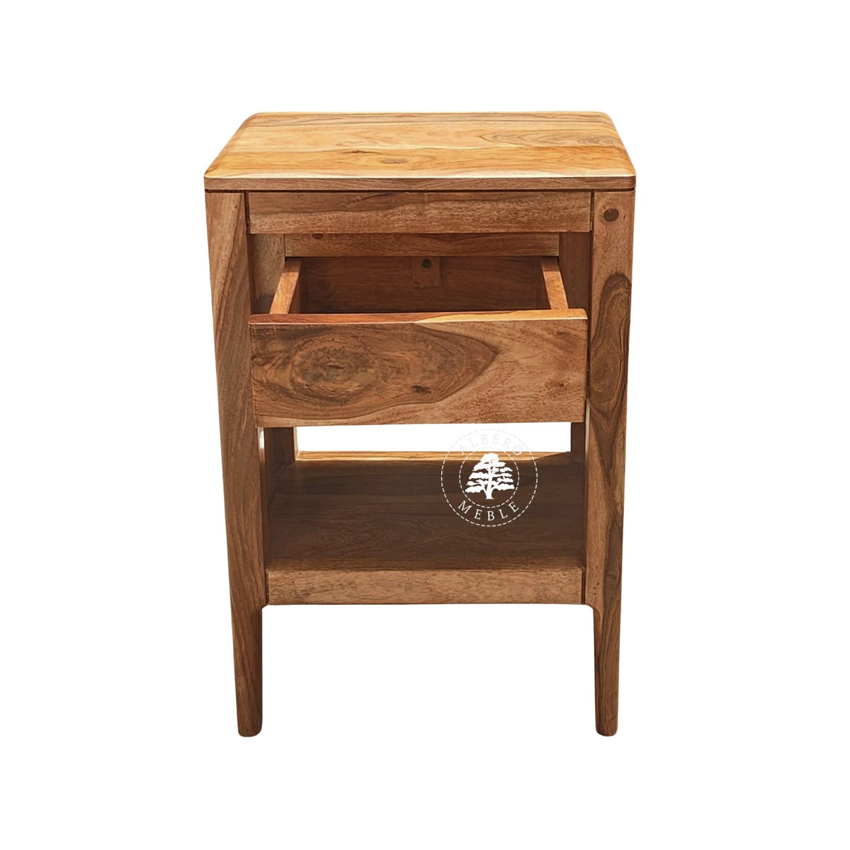 Szafka nocna CITY na nóżkach z naturalnego drewna palisand