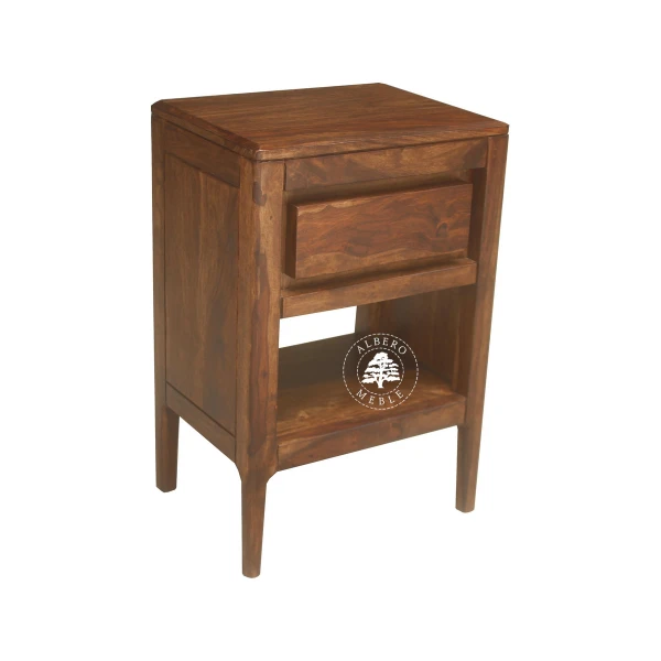 Szafka nocna CITY na nóżkach z naturalnego drewna palisand