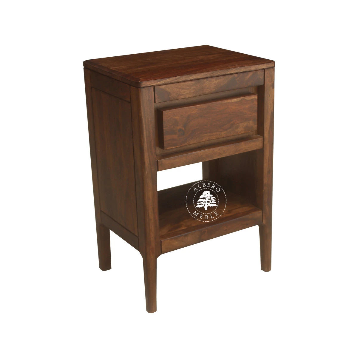 Szafka nocna CITY na nóżkach z naturalnego drewna palisand