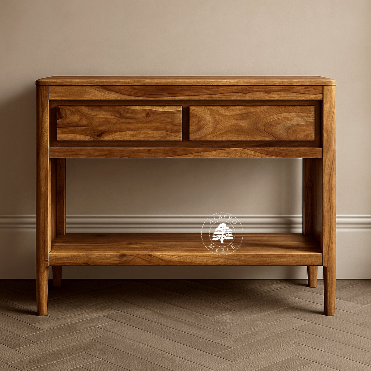 Konsola CITY na nóżkach z naturalnego drewna