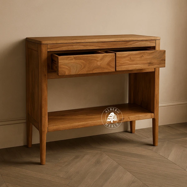 Konsola CITY na nóżkach z naturalnego drewna