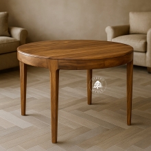 Nowoczesny okrągły stół CITY z litego drewna