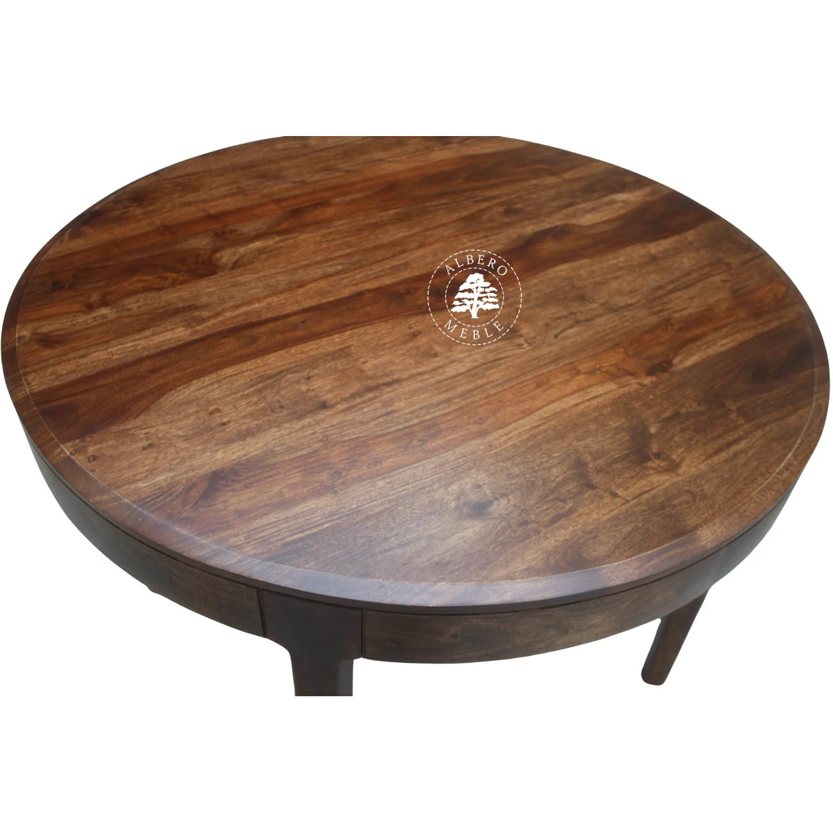 Nowoczesny okrągły stół CITY z litego drewna