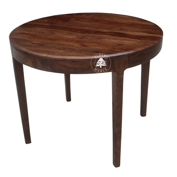 Nowoczesny okrągły stół CITY z litego drewna