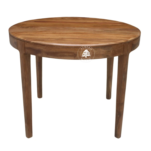 Nowoczesny okrągły stół CITY z litego drewna