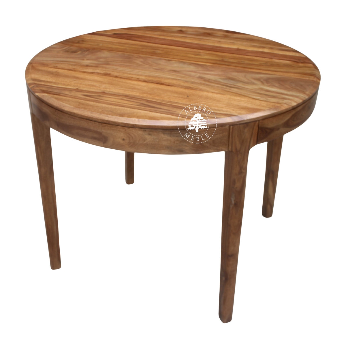 Nowoczesny okrągły stół CITY z litego drewna