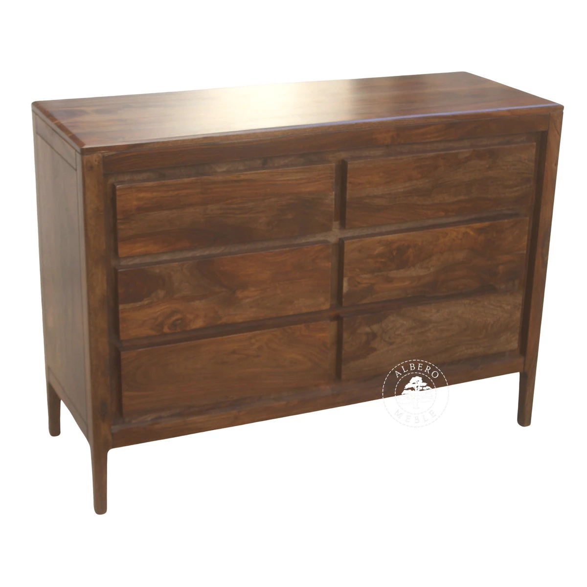 Drewniana komoda na nóżkach z szufladami CITY