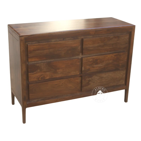 Drewniana komoda na nóżkach z szufladami CITY