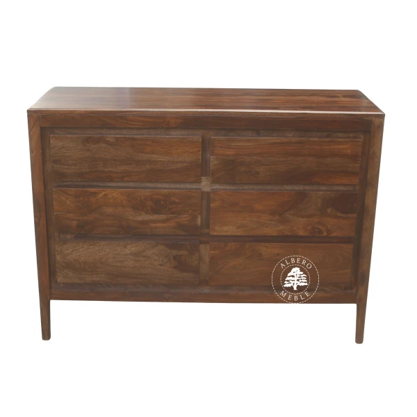 Drewniana komoda na nóżkach z szufladami CITY