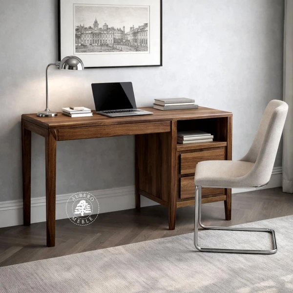 Biurko z naturalnego drewna egzotycznego