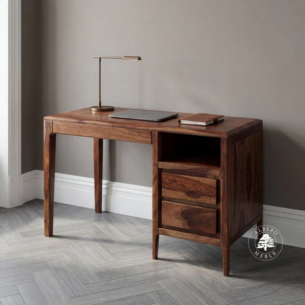 Biurko z naturalnego drewna egzotycznego