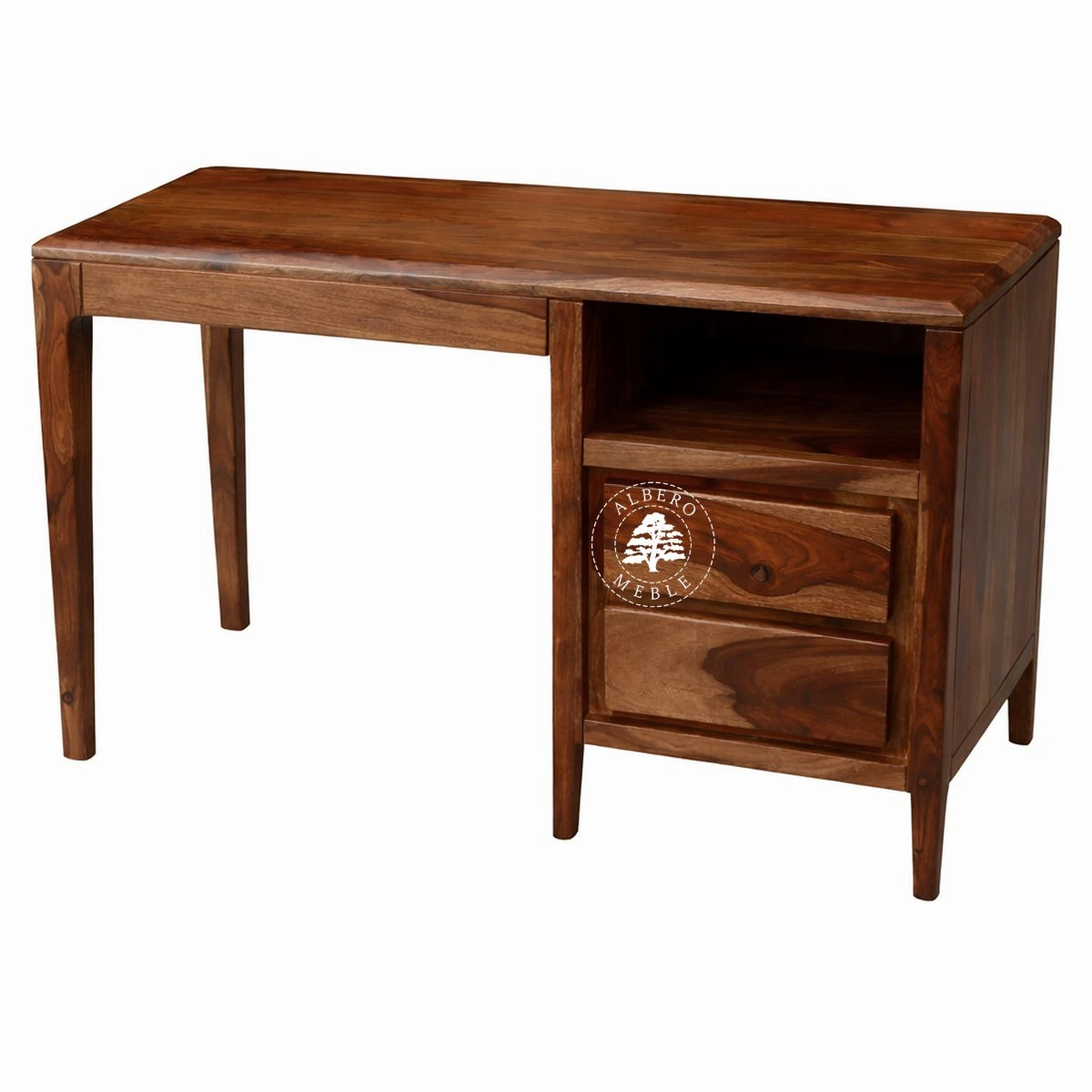 Biurko z naturalnego drewna egzotycznego