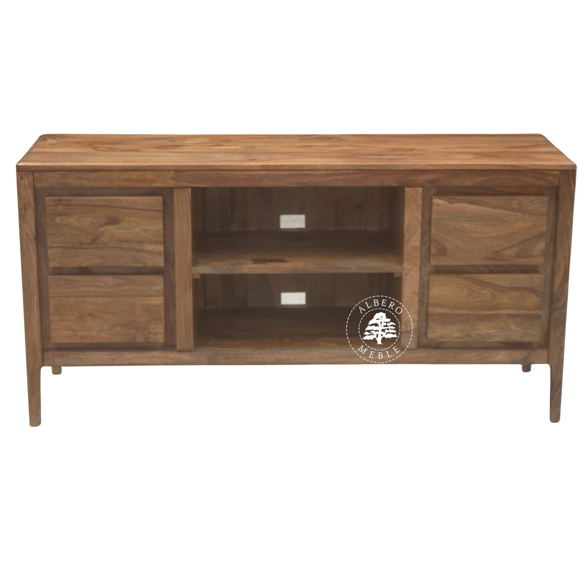 Szafka RTV CITY z drewna palisandrowego na nóżkach