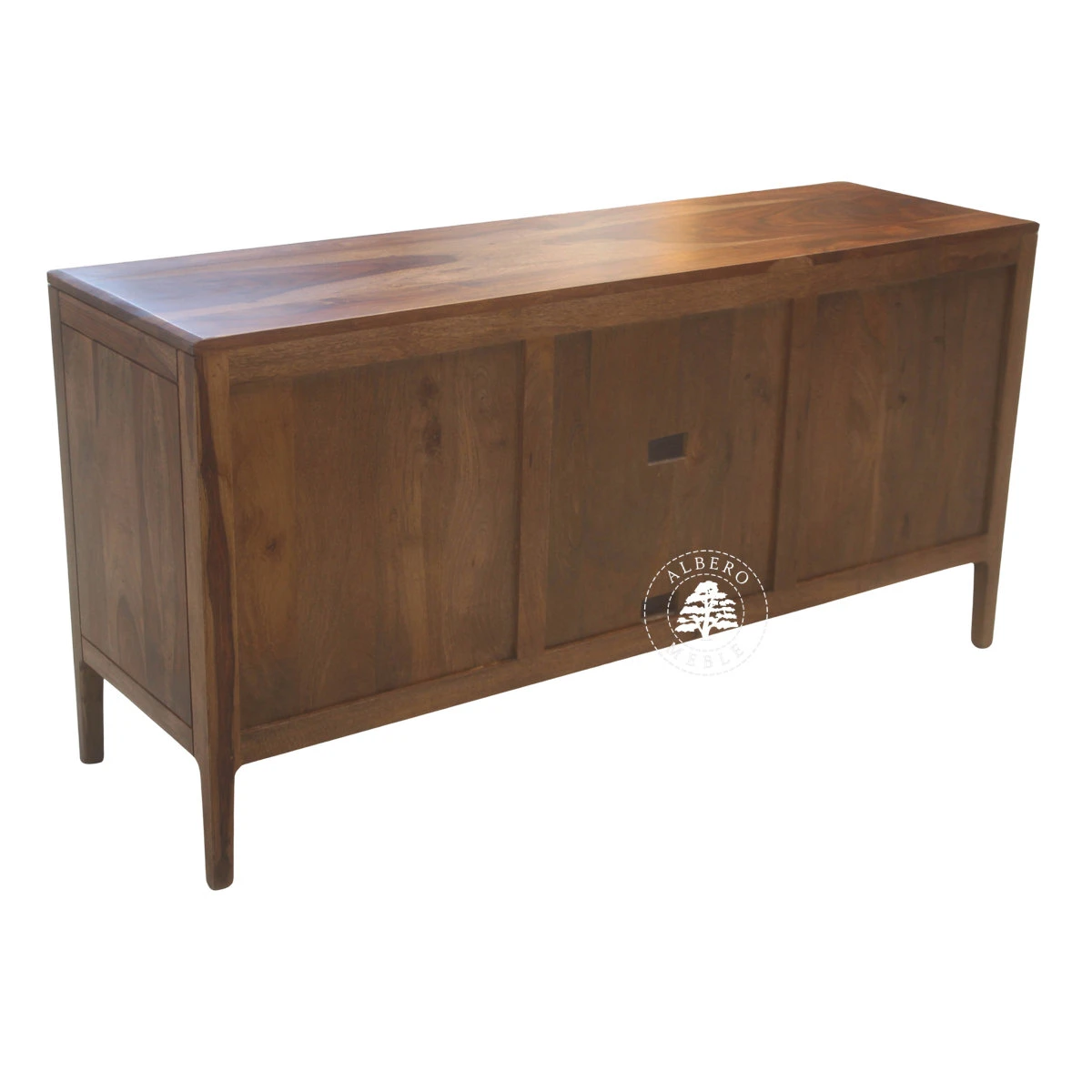 Szafka RTV CITY z drewna palisandrowego na nóżkach