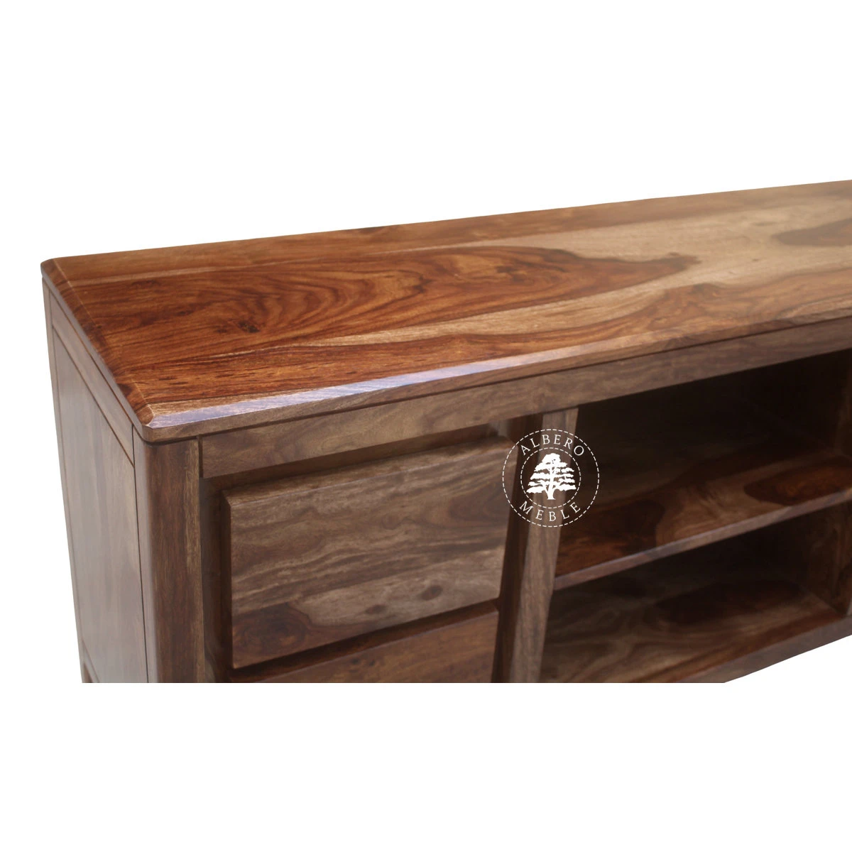 Szafka RTV CITY z drewna palisandrowego na nóżkach