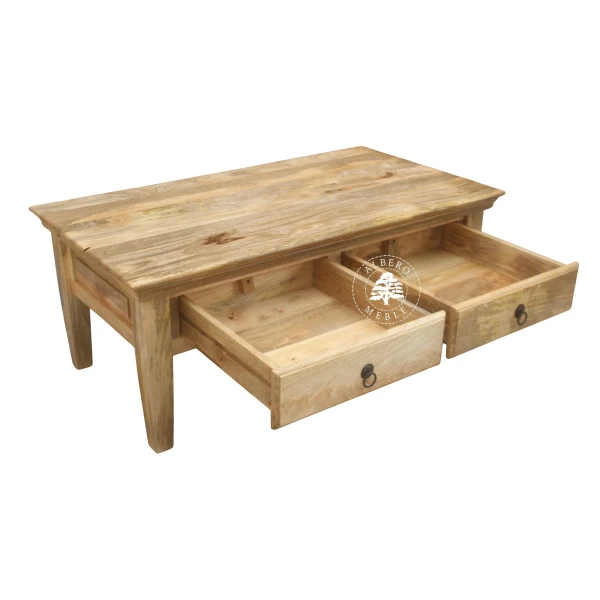 Ława drewniana na nóżkach z drewna mango