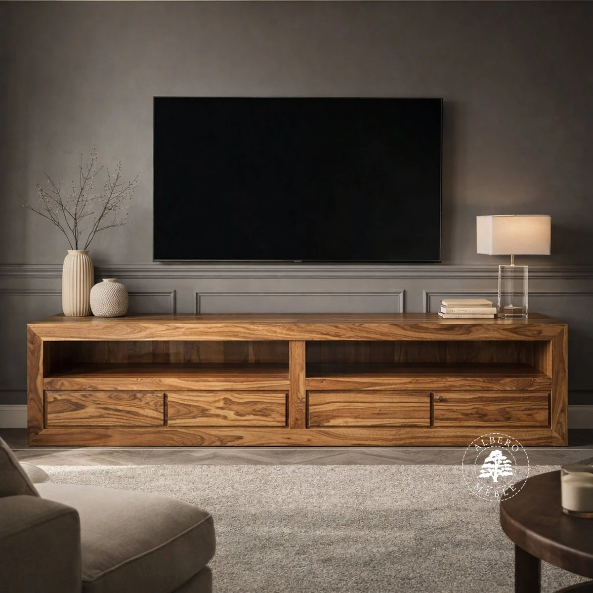 Drewniana Komoda RTV na wymiar