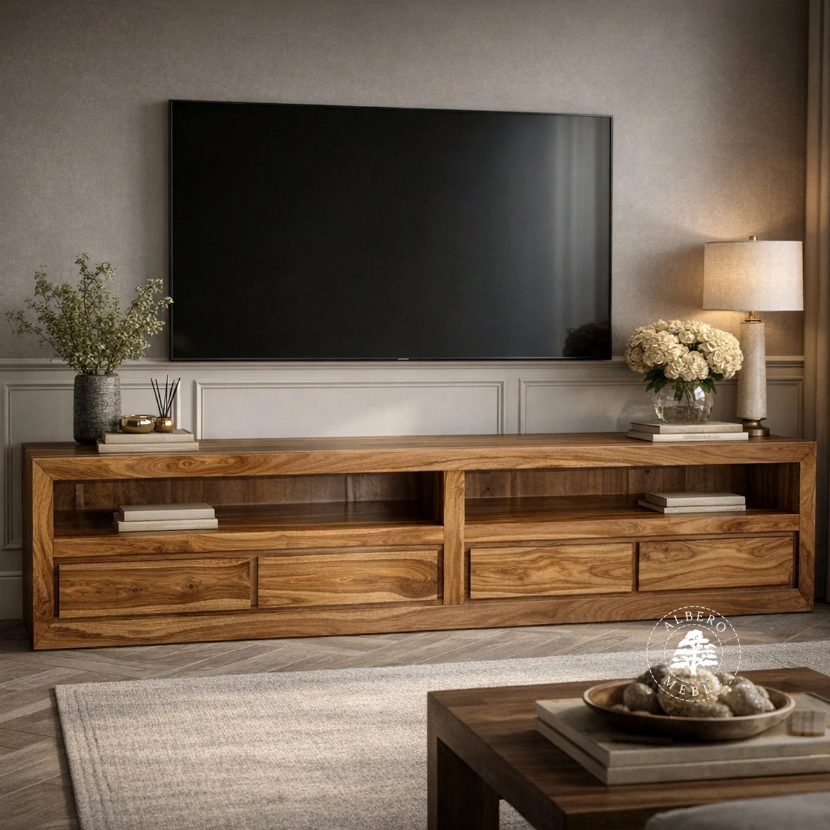 Drewniana Komoda RTV na wymiar