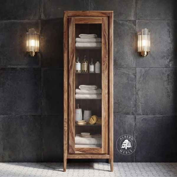 Drewniana Witrynka Łazienkowa na nóżkach