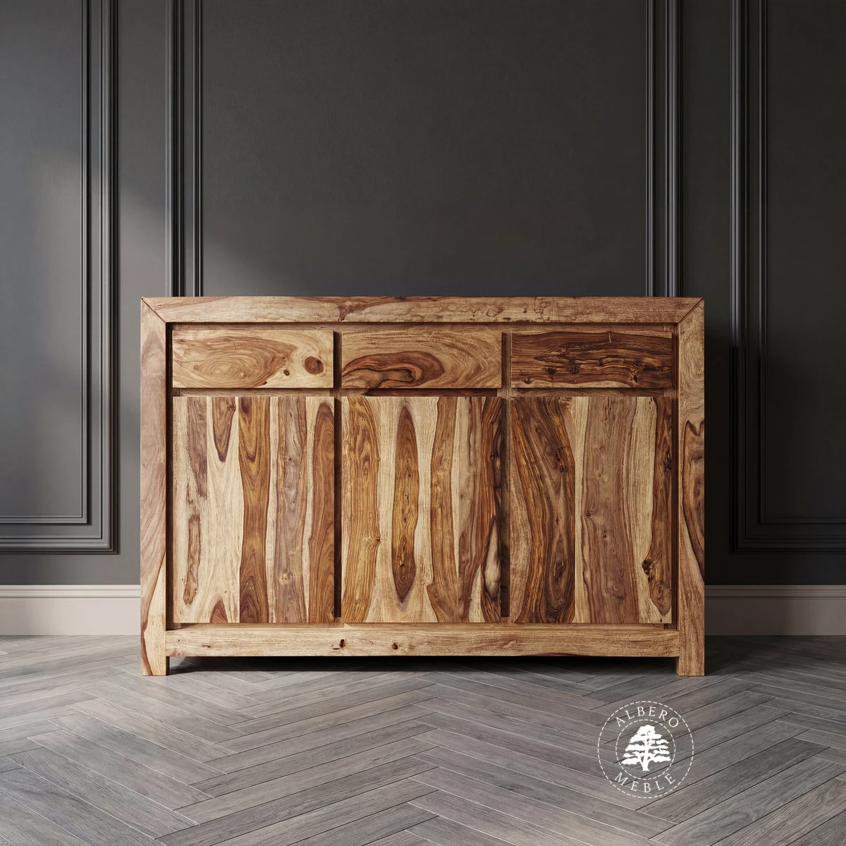 Komoda GOA Natural z Drewna Palisandrowego