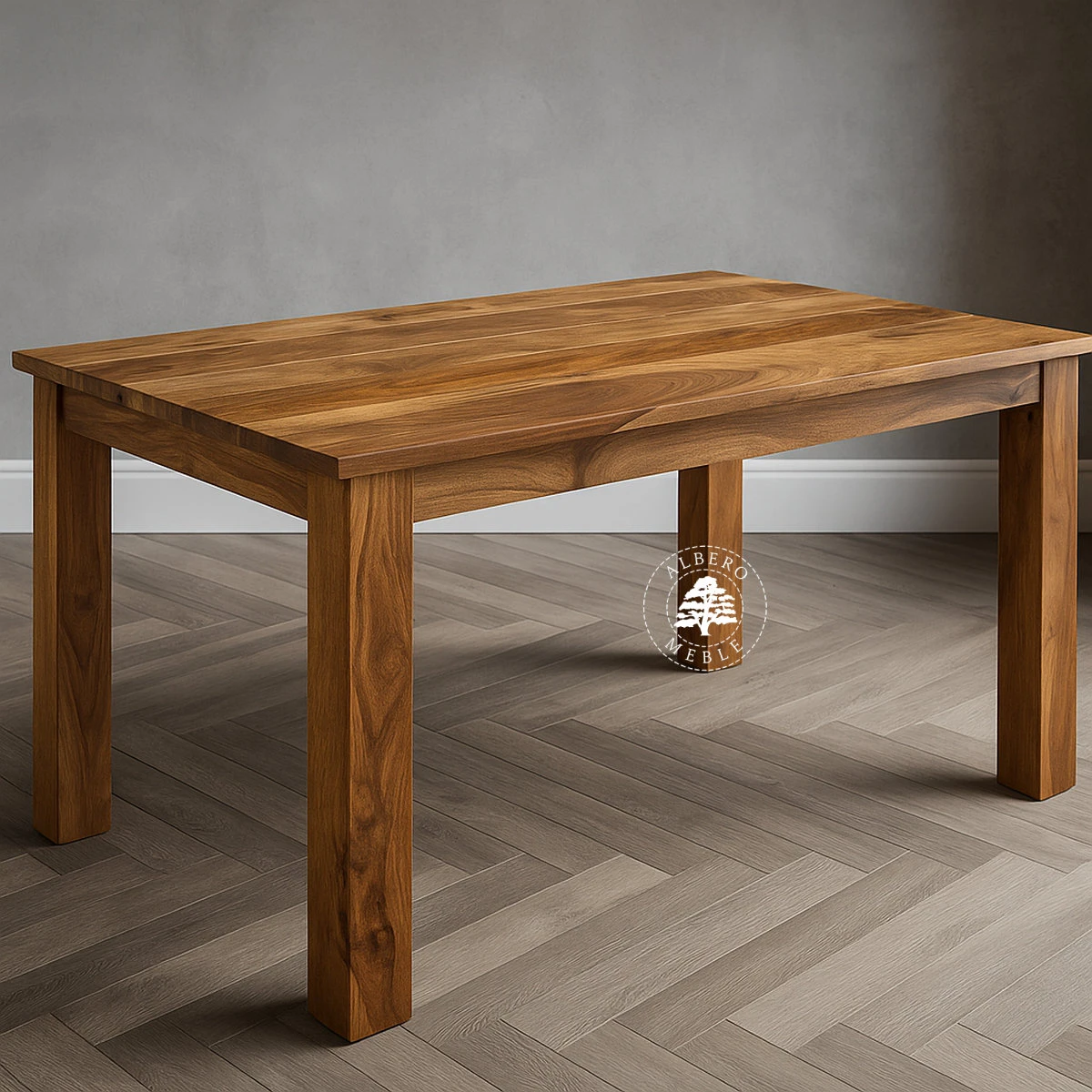 Stół drewniany z bocznymi dostawkami