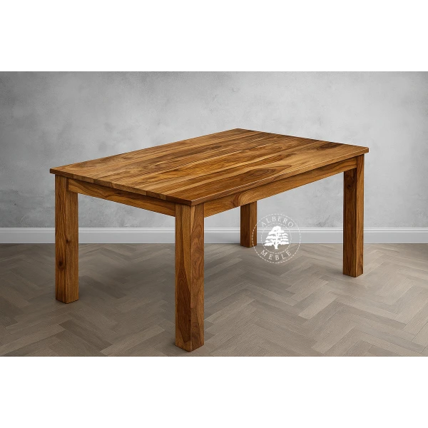 Stół drewniany z bocznymi dostawkami