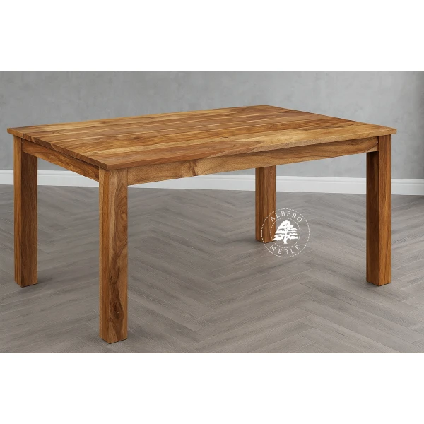 Stół drewniany z bocznymi dostawkami