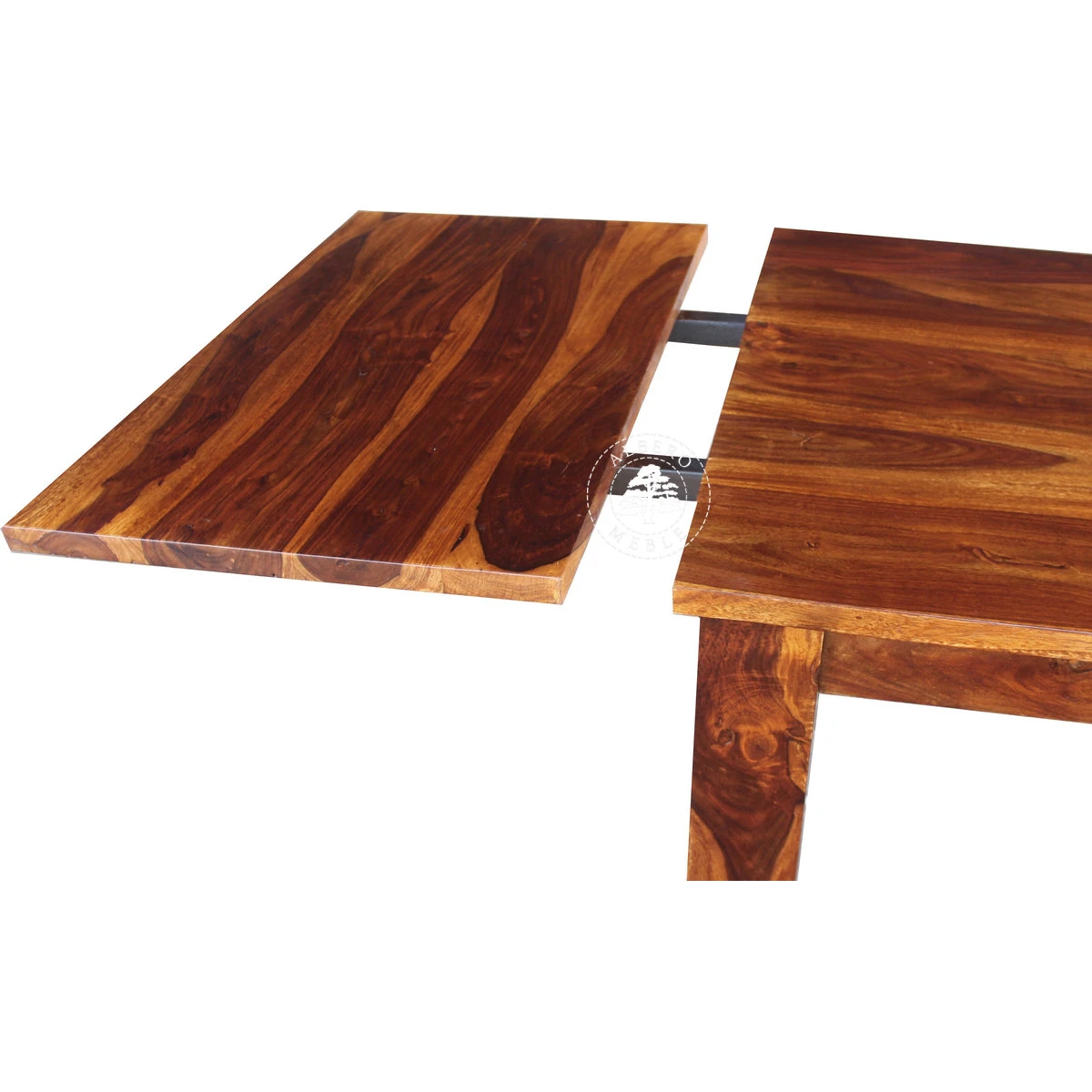 Stół drewniany z bocznymi dostawkami