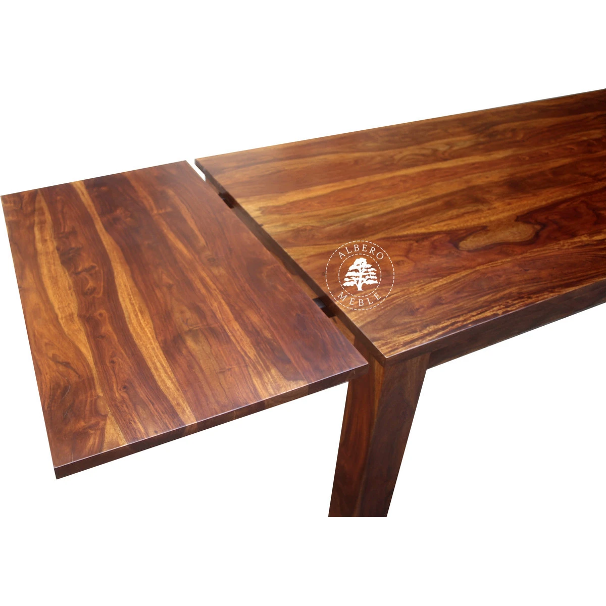 Stół drewniany z bocznymi dostawkami