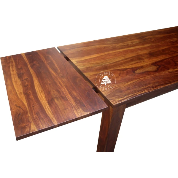 Stół drewniany z bocznymi dostawkami