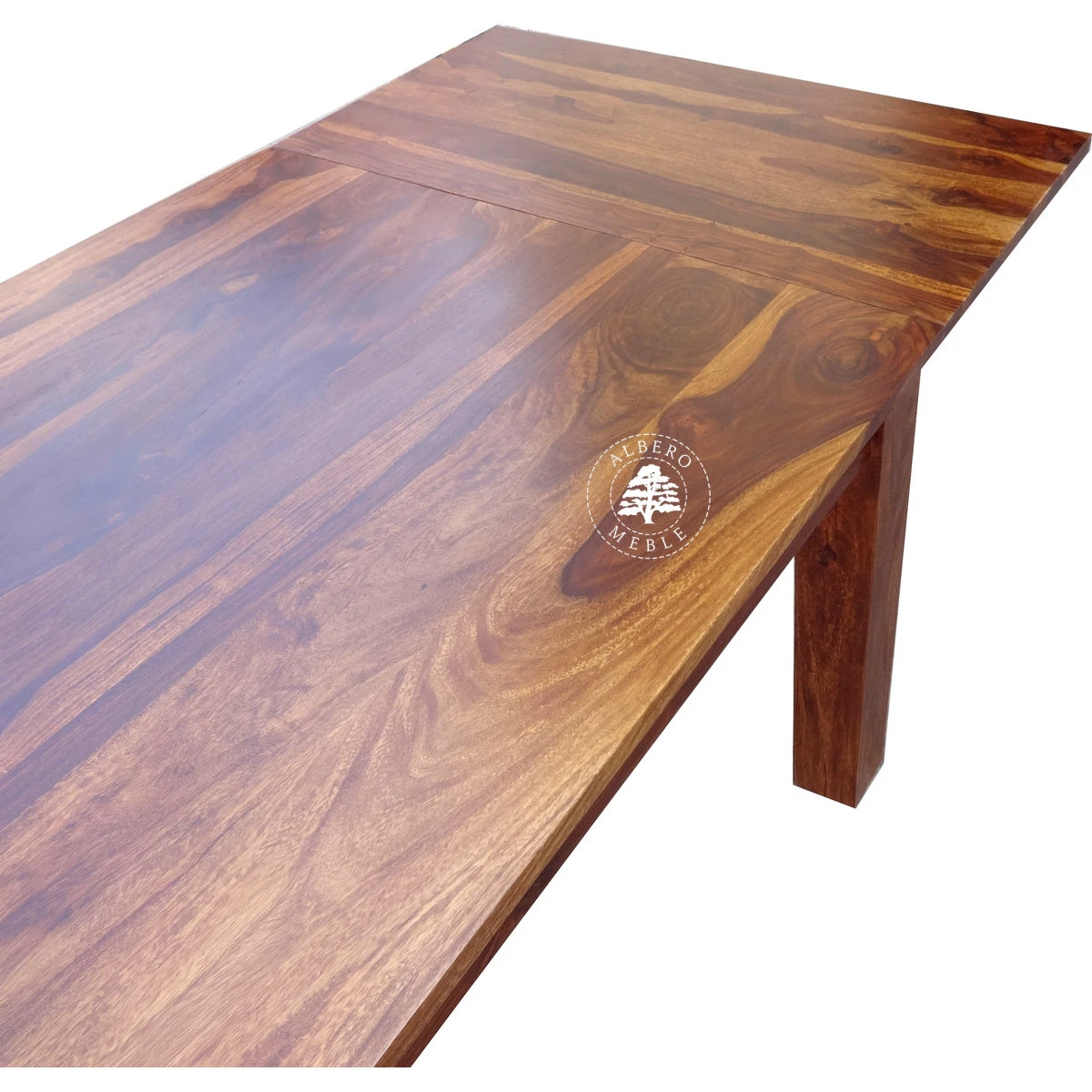 Stół drewniany z bocznymi dostawkami