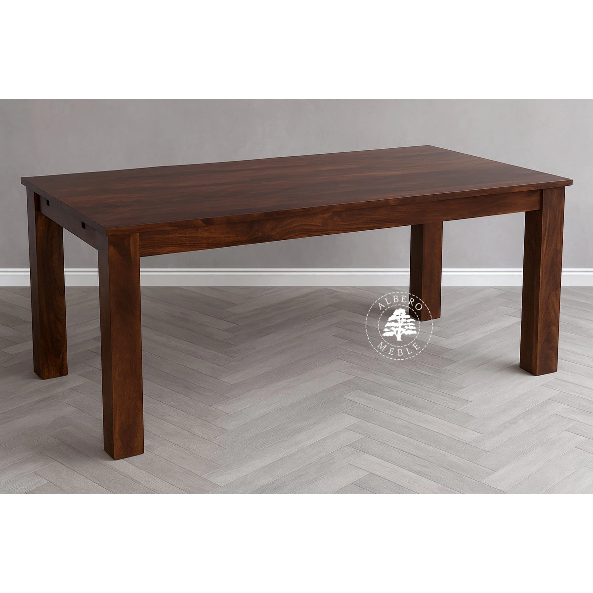 Stół drewniany z bocznymi dostawkami