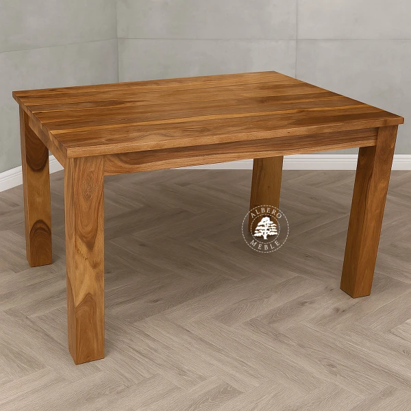 Stół drewniany z bocznymi dostawkami