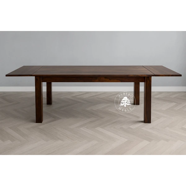 Stół drewniany z bocznymi dostawkami