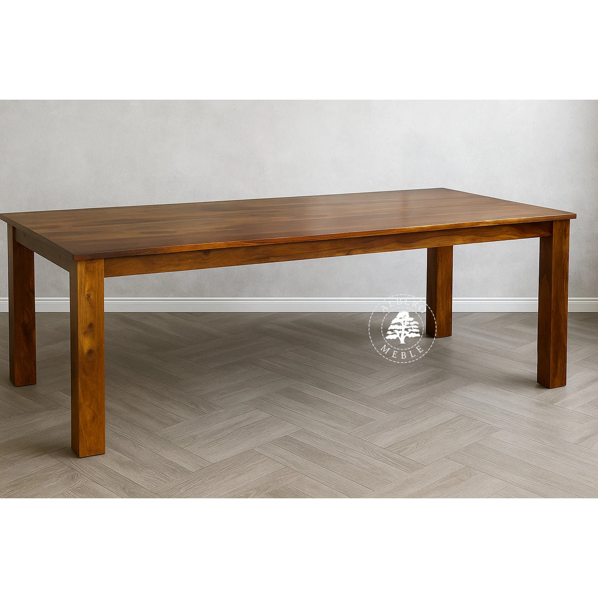 Stół drewniany z bocznymi dostawkami