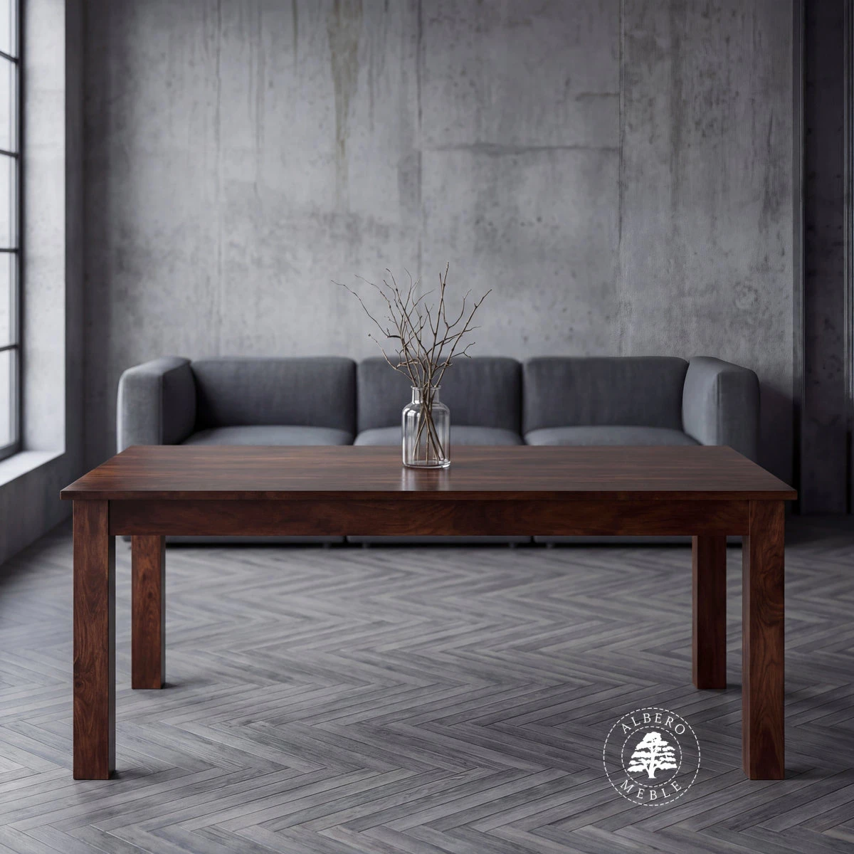 Stół drewniany z bocznymi dostawkami