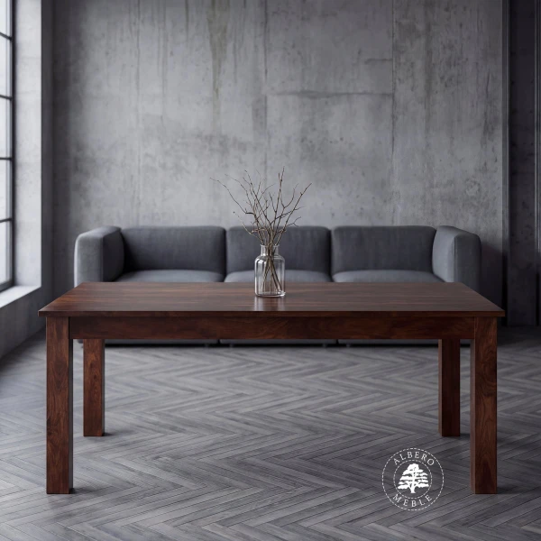 Stół drewniany z bocznymi dostawkami