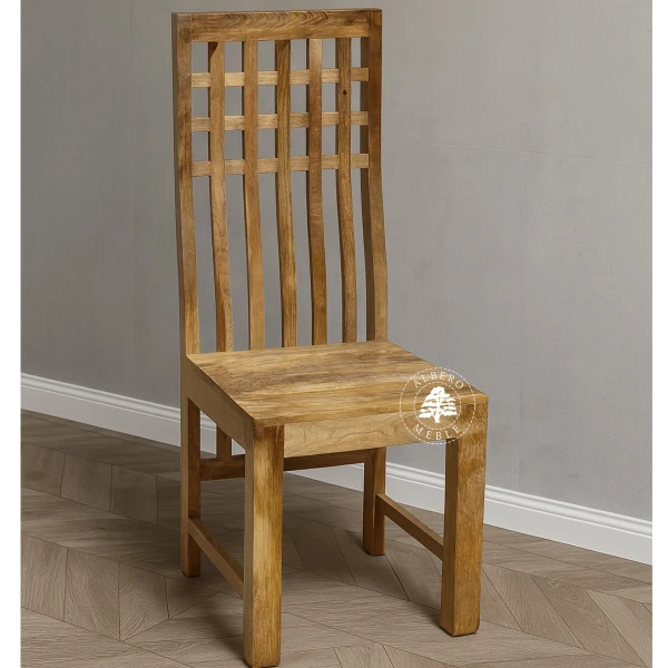 Nowoczesne krzesło z drewna naturalnego