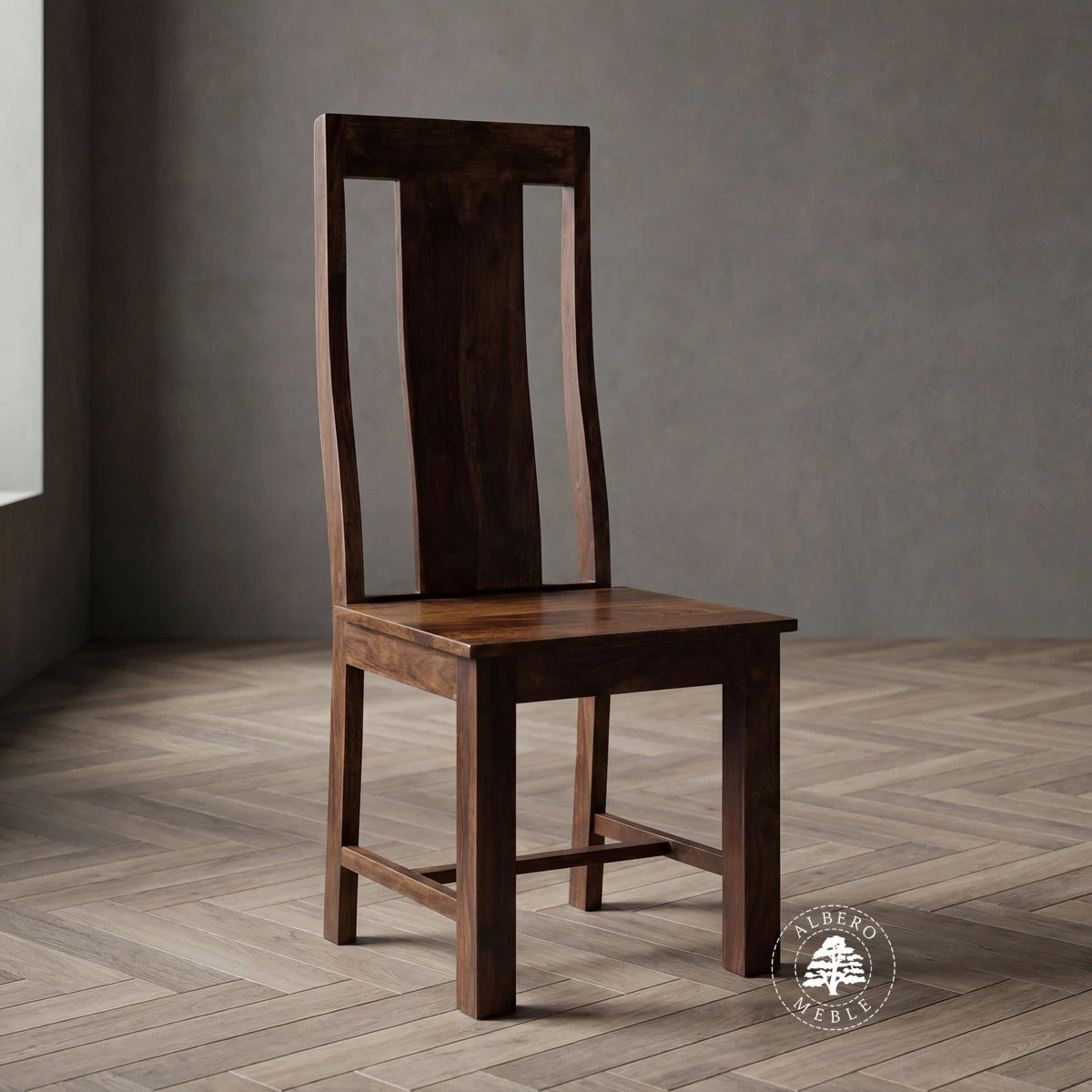 Nowoczesne Krzesło Drewniane CUBE – naturalne drewno