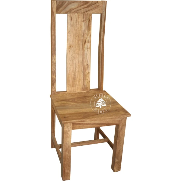 Nowoczesne Krzesło Drewniane CUBE – naturalne drewno