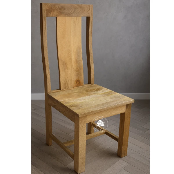 Nowoczesne Krzesło Drewniane CUBE – naturalne drewno