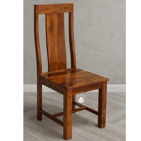 Nowoczesne Krzesło Drewniane CUBE – naturalne drewno