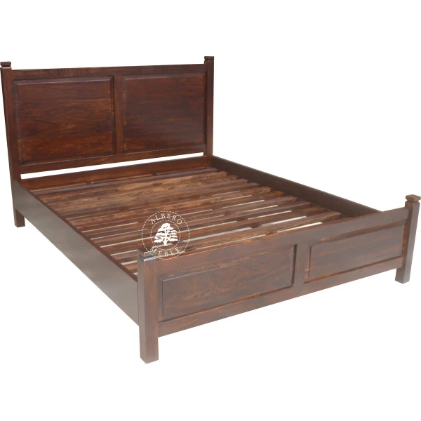 Klasyczne drewniane łóżko do sypialni Classic