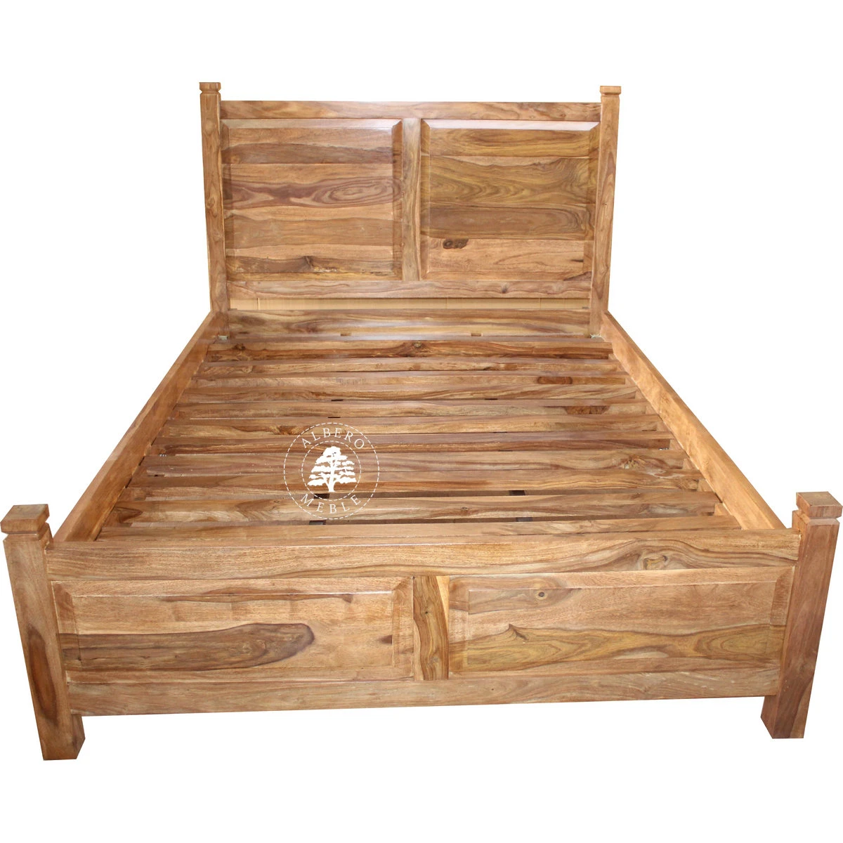 Klasyczne drewniane łóżko do sypialni Classic