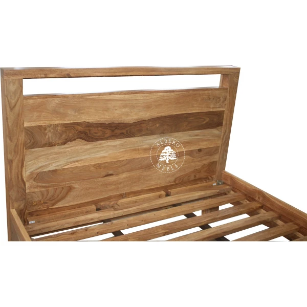 Łóżko Modern Cube z drewna palisandru