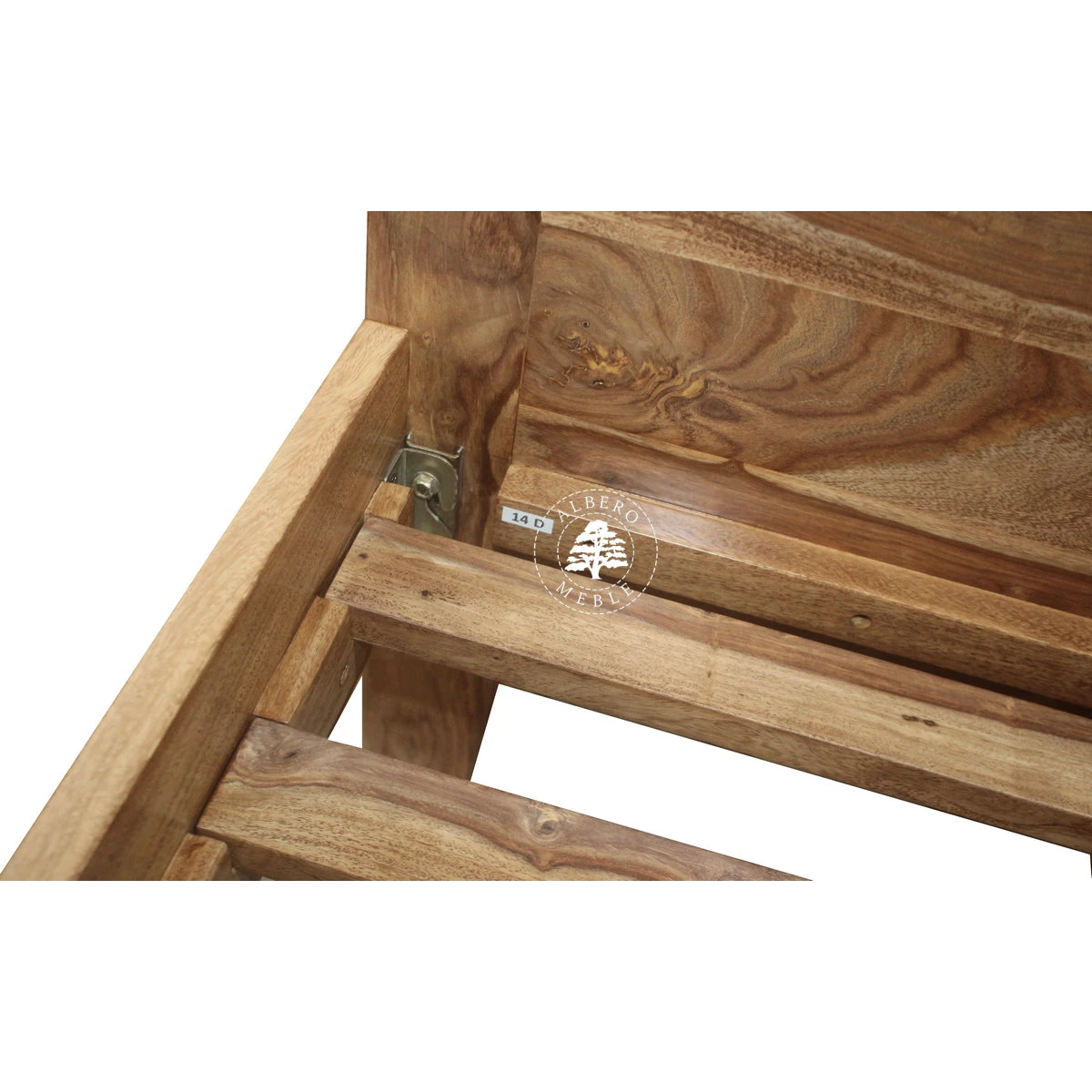 Łóżko Modern Cube z drewna palisandru