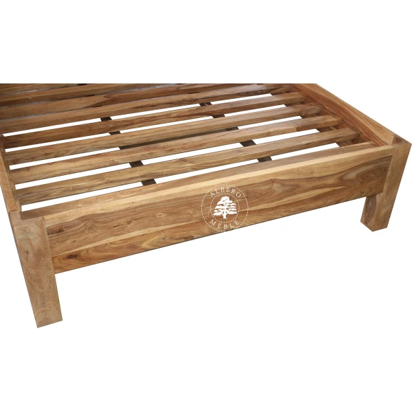 Łóżko Modern Cube z drewna palisandru