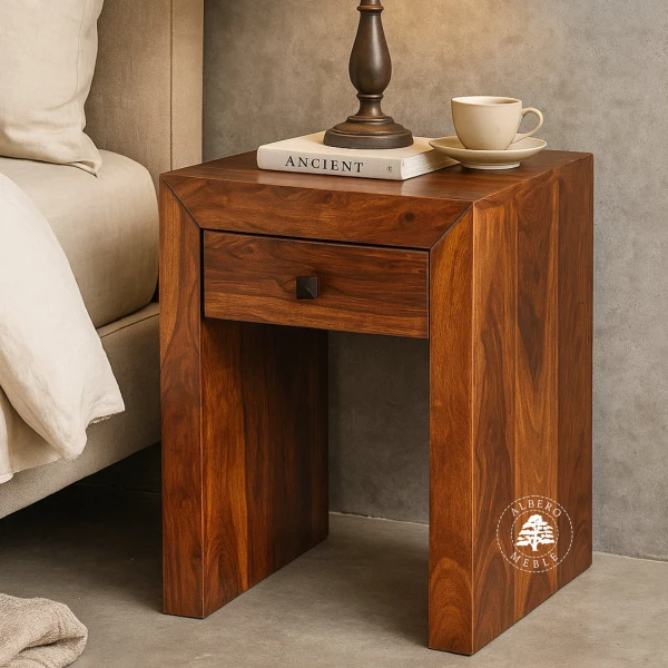 Mały stolik nocny z szufladą Modern Cube