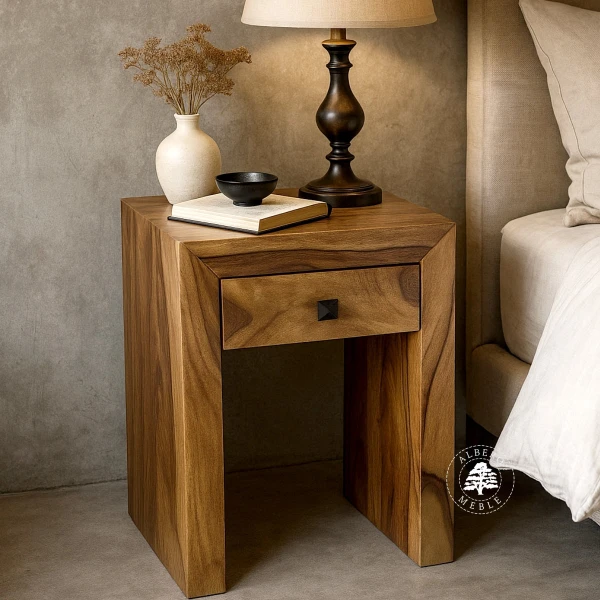 Mały stolik nocny z szufladą Modern Cube