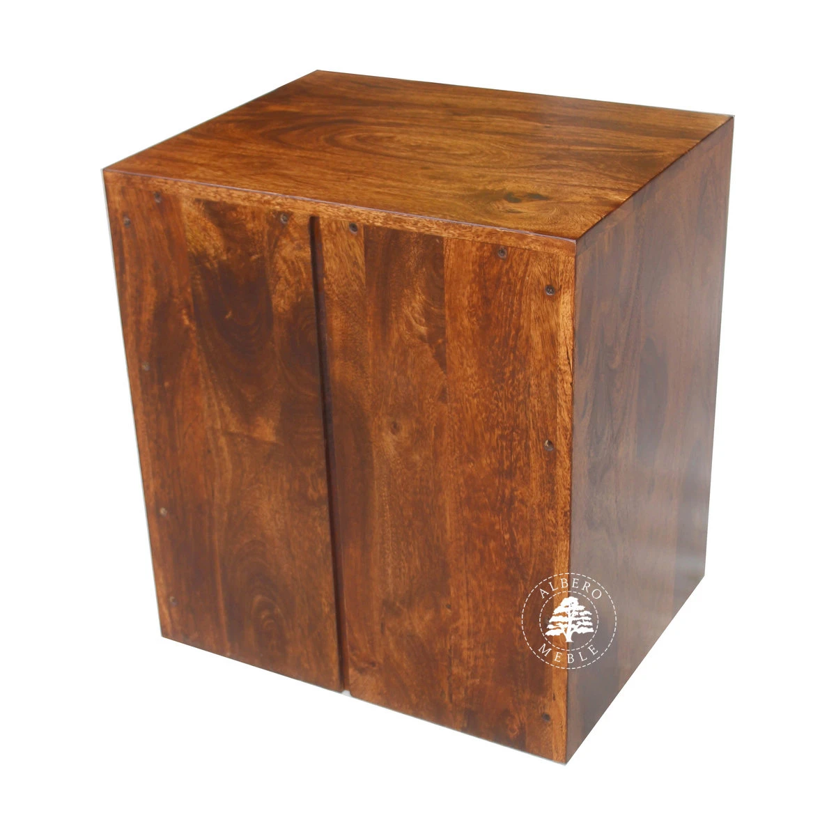 Szafka nocna drewniana z dwiema szufladami Modern Cube